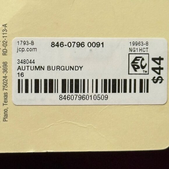 St. Johns Bay Women's Elastic Back Waistband Stretch Burgundy Pants Size 16 NWT - Picture 6 of 10